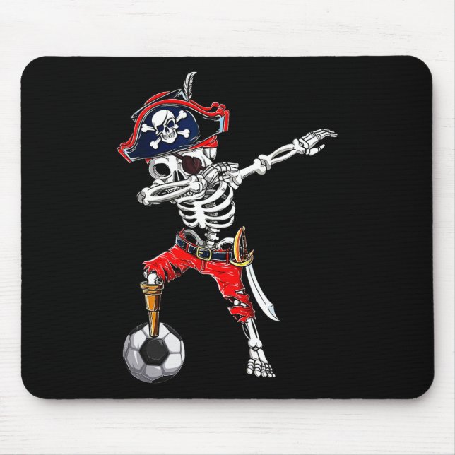 Mousepad Dabbing Skeleton Pirate E Soccer Ll Halloween Co (Frente)