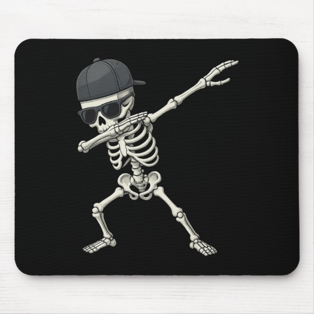 Mousepad Dabbing Skeleton Pirate Halloween Kids Jolly Roger (Frente)