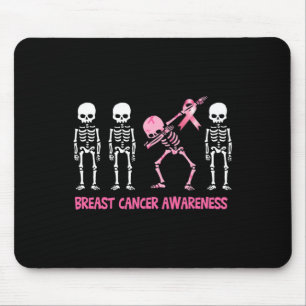 Mousepad Dabbing Skeleton Rosa Fita Cancer