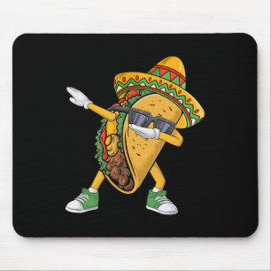 Mousepad Dabbing Taco Cinco De Mayo Engraçado Comida mexica
