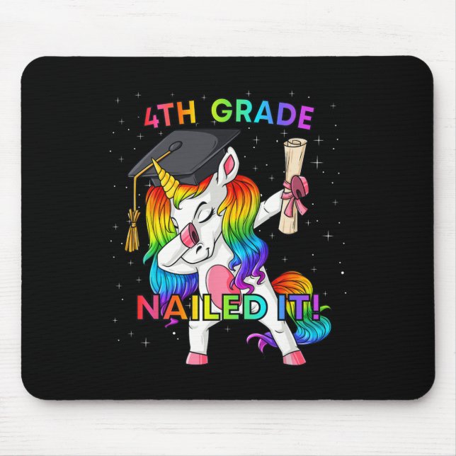 Mousepad Dabbing Unicorn 5 Graduação de Ti Nails Nails (Frente)