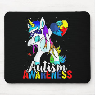 Mousepad Dabbing Unicorn Autism Awarness Kids Girl Boys B