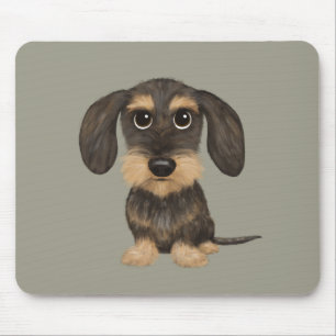 Mousepad Dachshund  Cão de Cartoon Bonito Teckel