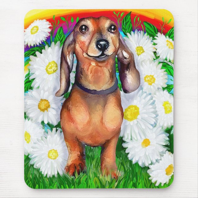 Mousepad Dachshund Daisy Patch (Frente)