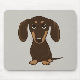 Mousepad Dachshund de Chocolate Cortado | Cachorro-protetor