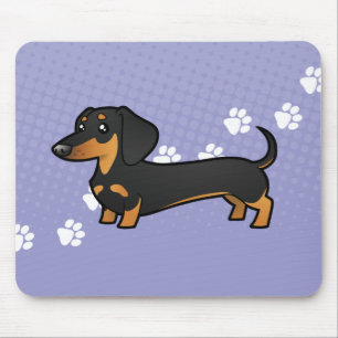 Mousepad Dachshund dos desenhos animados (alise o casaco)