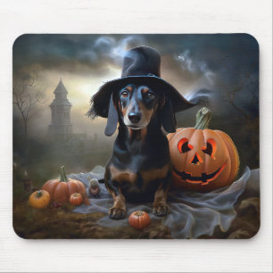 Mousepad Dachshund Halloween Scary