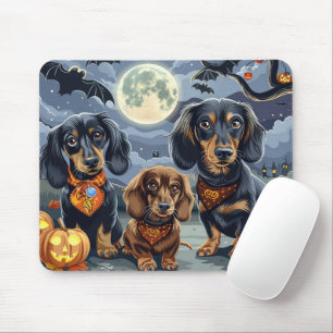 Mousepad Dachshund Halloween Spooky