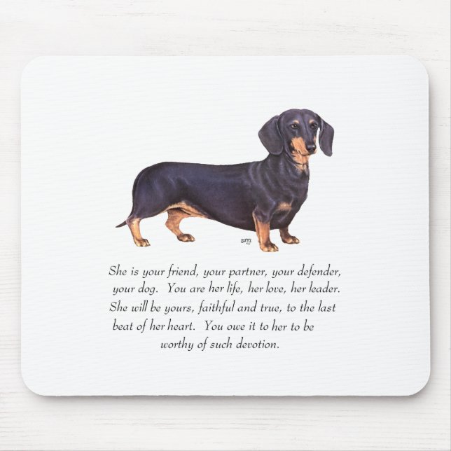 Mousepad Dachshund Keepsael - Mulher (Frente)