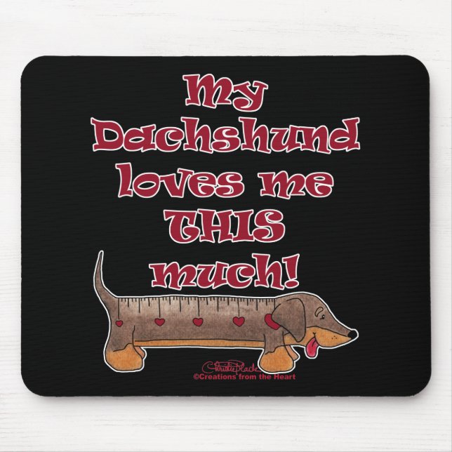 Mousepad Dachshund Love Meter (Frente)