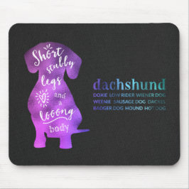 Mousepad Dachshund - pés atarracados curtos e um corpo