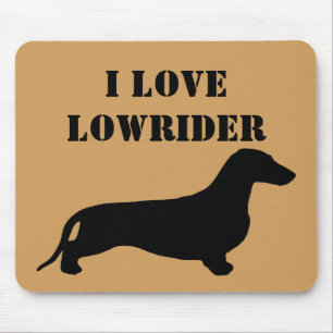 Mousepad Dachshund silhout preto + suas ideias