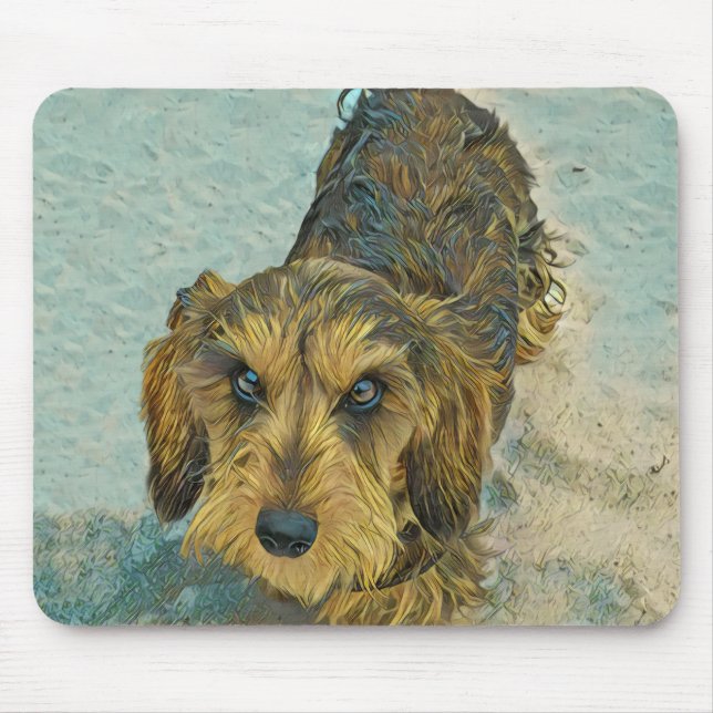 Mousepad dachshund wirehaired (Frente)