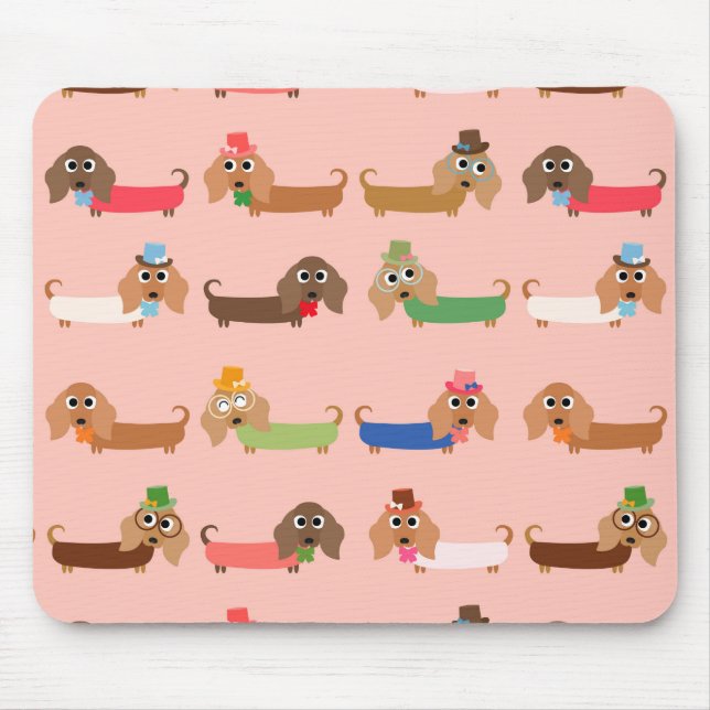 Mousepad Dachshunds engraçados (Frente)