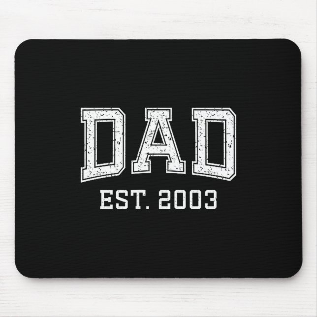 Mousepad Dad Est 2003 Dad D Fathers Day Ized  (Frente)