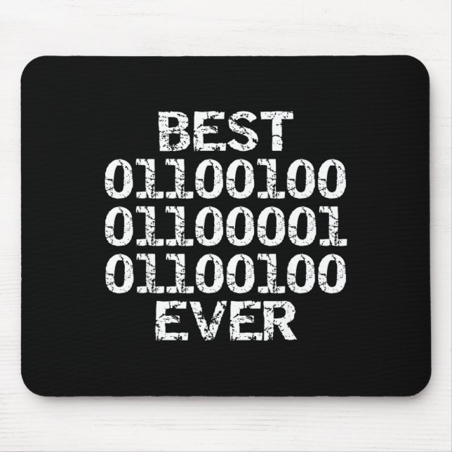 Mousepad Dad Ever In Binary Code Software Engineer Father G (Frente)