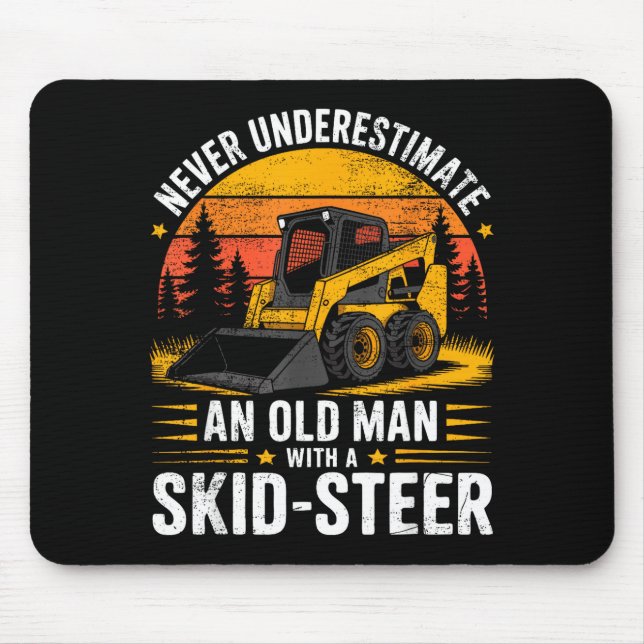 Mousepad Dad Skid Steer Operator Father Construction Heavy  (Frente)
