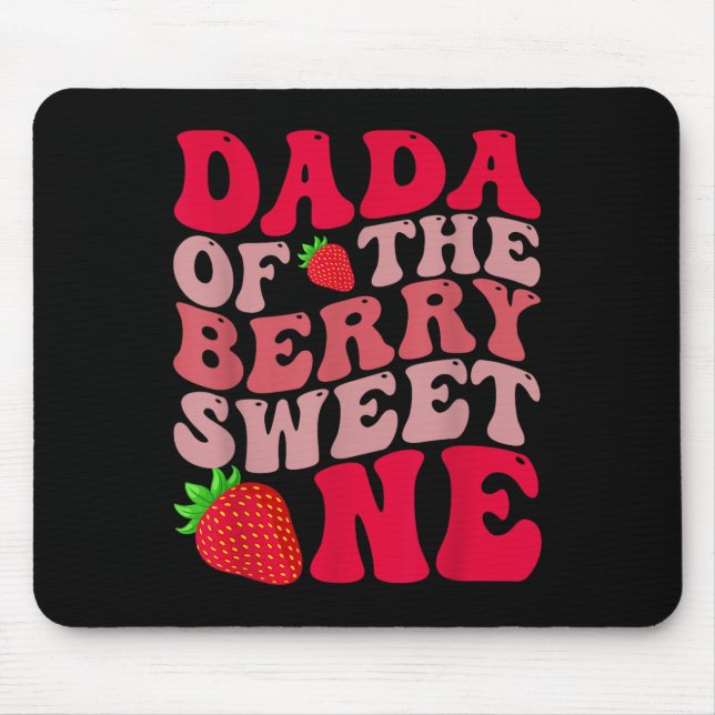 Mousepad Dada Do Primeiro Aniversário Da Garota Strawberr (Frente)