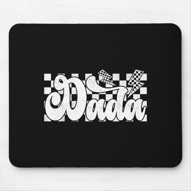 Mousepad Dada Lightning Checkered Father's Day Dad Grandpa  (Frente)