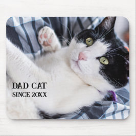 Mousepad Daddy cat since Photo cute cat