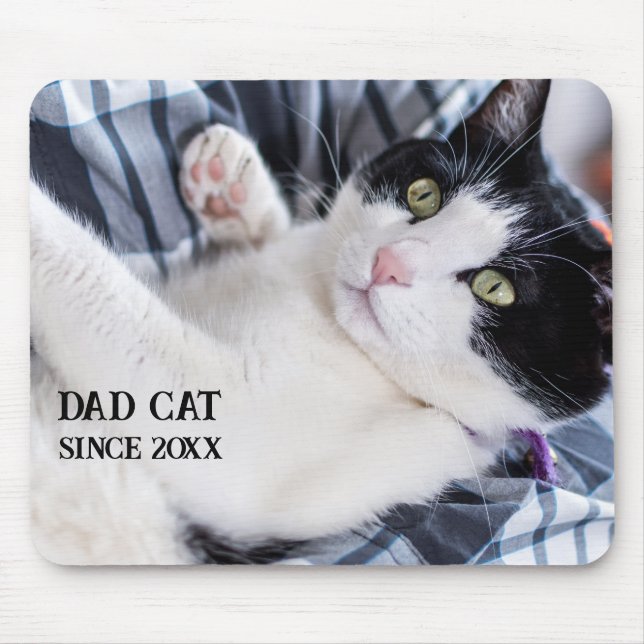 Mousepad Daddy cat since Photo cute cat (Frente)
