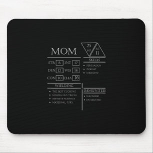 Mousepad Dado de RPG Jogador de Dados Mãe Dragão Estatístic