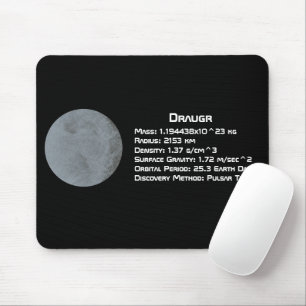 Mousepad Dados técnicos do Draugr (PSR B1257+12 b)
