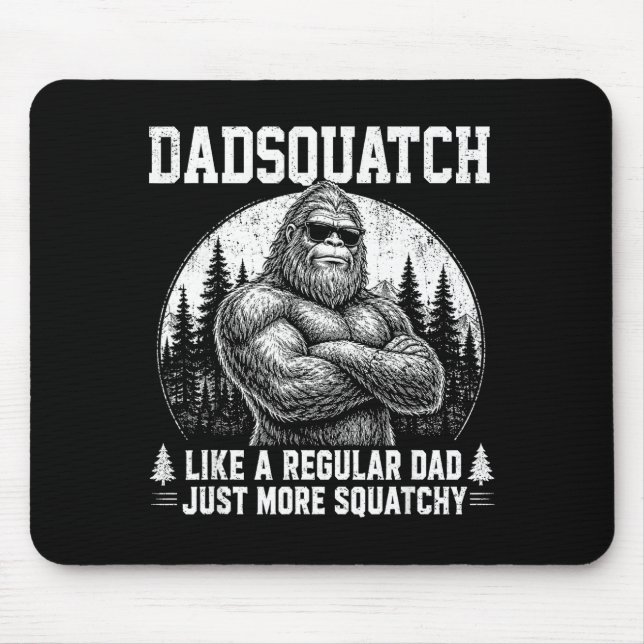 Mousepad Dadsquatch bigfoot como um pai regular dia dos pai (Frente)