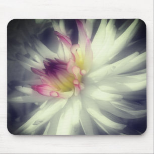 Mousepad Dahlia Flower Close-Up Black And White