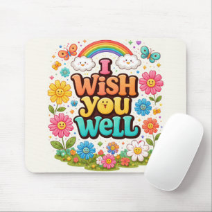 Mousepad Daisies Felizes e Arco-íris 