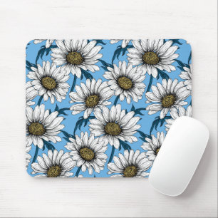 Mousepad Daisies, flores silvestres em azul
