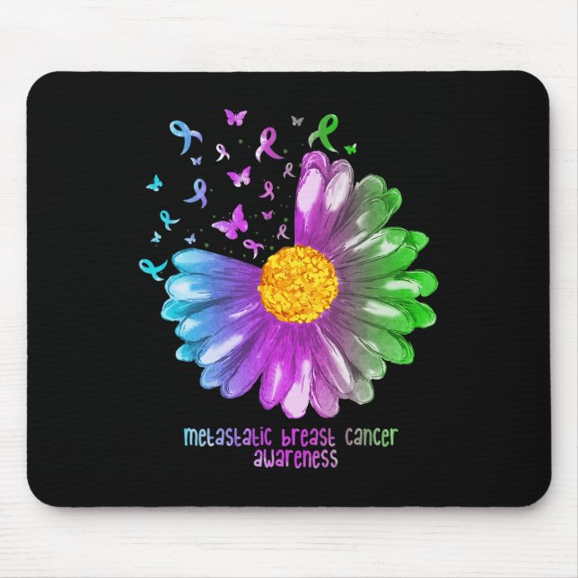 Mousepad Daisy Butterfly Sensibilização Metastática do Canc (Frente)