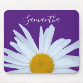 Mousepad Daisy Purple White Script