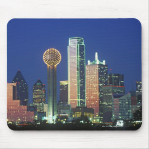 Mousepad 'Dallas, skyline de TX na noite com reunião Tower