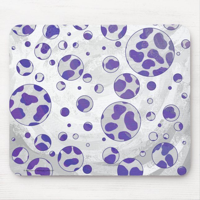 Mousepad Dalmaciana Purple e Bolinhas Branca (Frente)