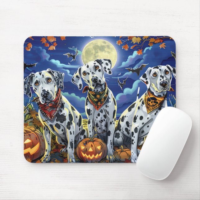 Mousepad Dalmaciano Halloween Spooky (Com mouse)