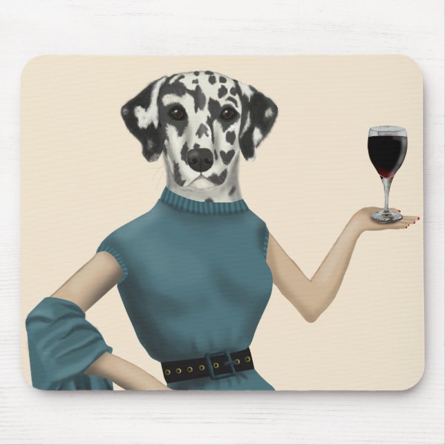 Mousepad Dalmaciano Wine Snob (Frente)