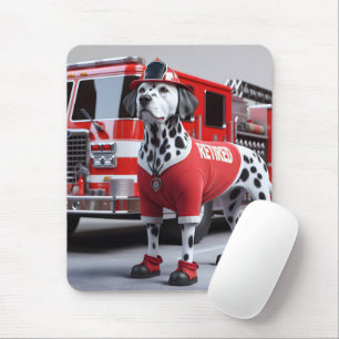 Mousepad Dalmama Vestindo Camisa Aposentada