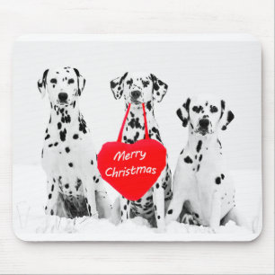 Mousepad Dalmatianos Desejando Mal-de-Natal