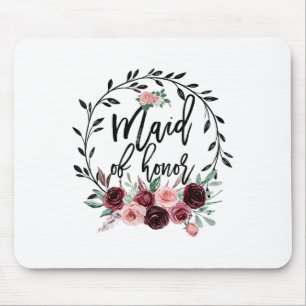 Mousepad Dama de Honra Floral Chá de Noiva Festa de Despedi