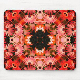 Mousepad Damas Africanas Rosa Abstrato Arte Floral