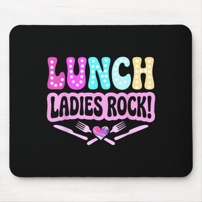 Mousepad Damas do almoço rock equipe da dama do almoço groo (Frente)