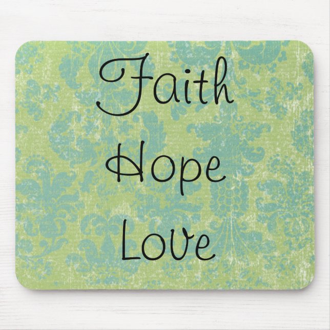 Mousepad Damasco afligido FaithHopeLove (Frente)