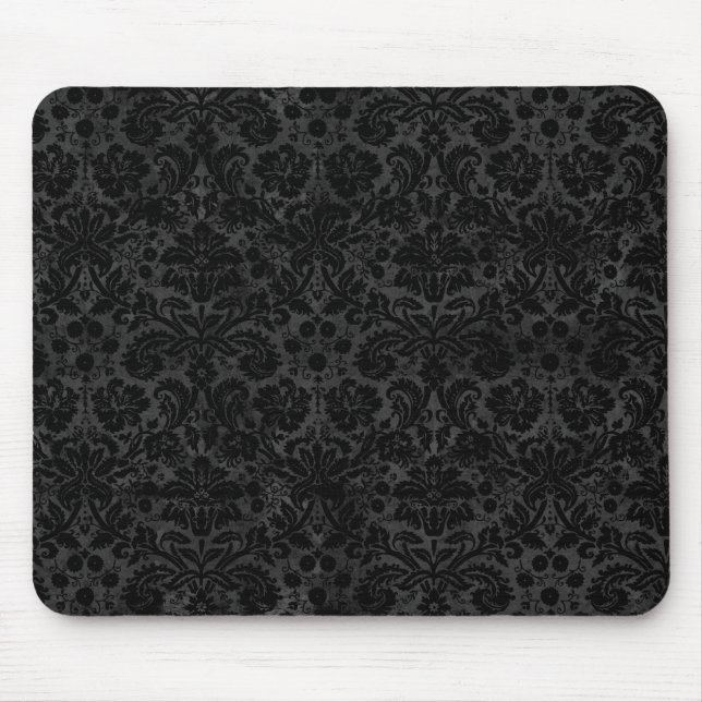 Mousepad Damasco de Carvão Preto (Frente)