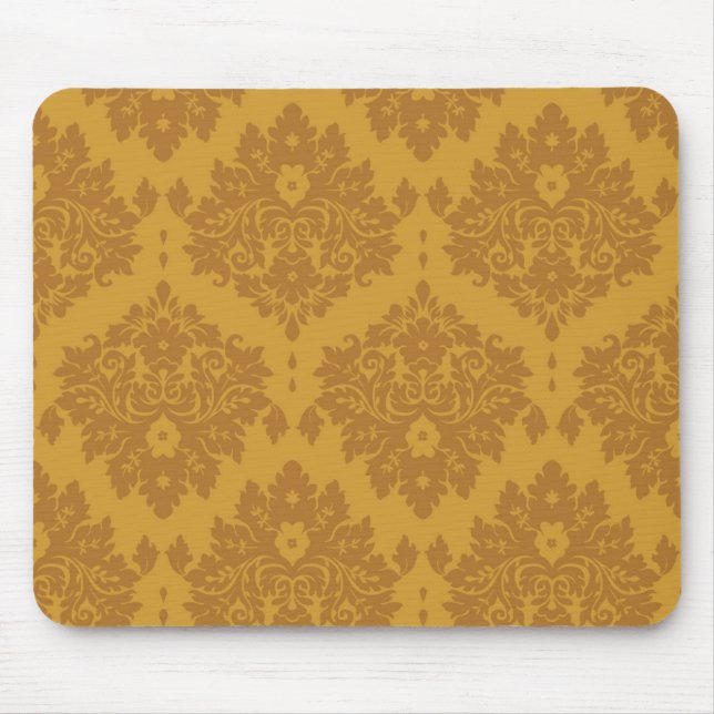 Mousepad Damasco dourado luxuoso (Frente)