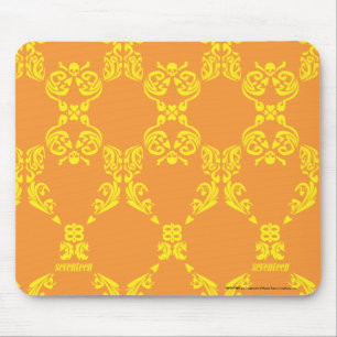 Mousepad Damasco laranja-amarelo