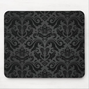 Mousepad Damasco preto & cinzento do vintage