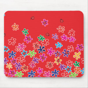 Mousepad Damascos e Flores Retro