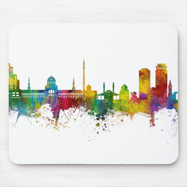 Mousepad Damascus Syria Skyline (Frente)