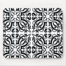 Mousepad DAMASK - Preto e branco